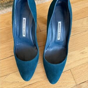 Manolo Blahnik Blue Suede